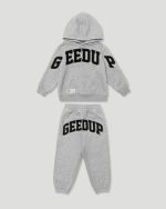 Geedup Team Logo Grey/Black Kids Tracksuit