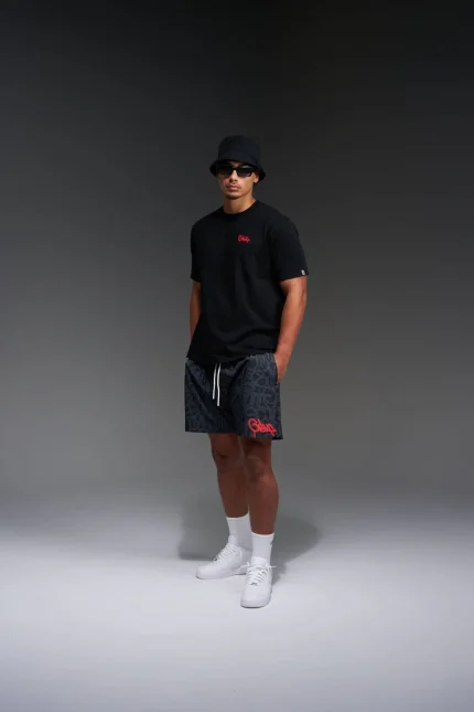 Geedup Micro Handstyle T-Shirt Black/Red