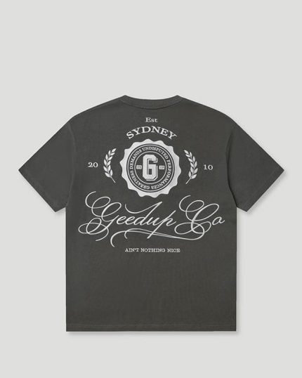 Geedup Cursive T-Shirt Black Soft