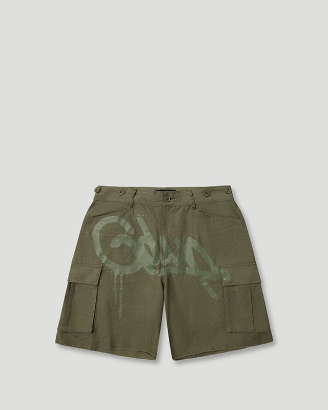 GEEDUP Handstyle Cargo Short Olive Tonal GEEDUP Handstyle Cargo Short Olive Tonal