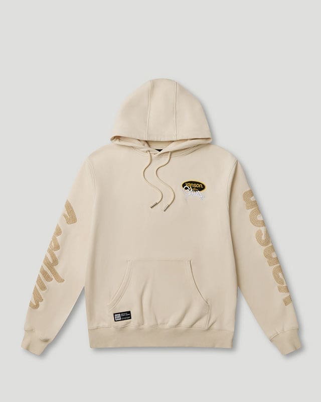 Geedup Script Logo x Vanson Hoodie Cream Geedup Script Logo x Vanson Hoodie Cream